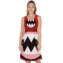 Funny Angry Knee Length Skater Dress With Pockets by Ket1n9