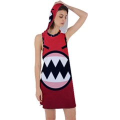 Funny Angry Racer Back Hoodie Dress by Ket1n9