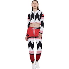 Funny Angry Cropped Zip Up Lounge Set by Ket1n9