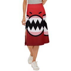 Funny Angry Midi Panel Skirt by Ket1n9