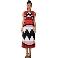 Funny Angry Sleeveless Round Neck Midi Dress by Ket1n9