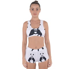 Panda Love Heart Racerback Boyleg Bikini Set by Ket1n9