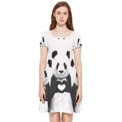 Panda Love Heart Inside Out Cap Sleeve Dress by Ket1n9