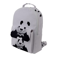 Panda Love Heart Flap Pocket Backpack (large) by Ket1n9