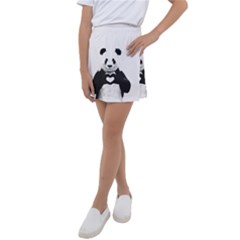 Panda Love Heart Kids  Tennis Skirt by Ket1n9