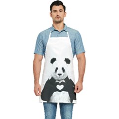 Panda Love Heart Kitchen Apron by Ket1n9