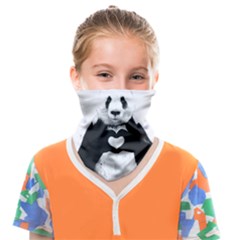 Panda Love Heart Face Covering Bandana (kids) by Ket1n9