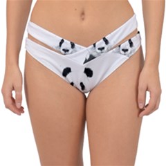 Panda Love Heart Double Strap Halter Bikini Bottoms by Ket1n9