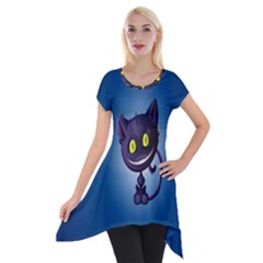 Cats Funny Short Sleeve Side Drop Tunic by Ket1n9