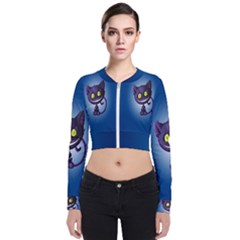 Cats Funny Long Sleeve Zip Up Bomber Jacket by Ket1n9