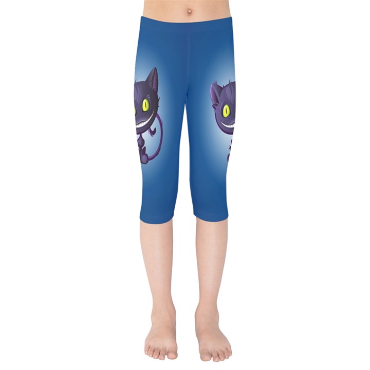 Cats Funny Kids  Capri Leggings 