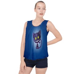 Cats Funny Bubble Hem Chiffon Tank Top by Ket1n9