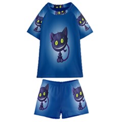 Cats Funny Kids  Swim T-shirt And Shorts Set by Ket1n9