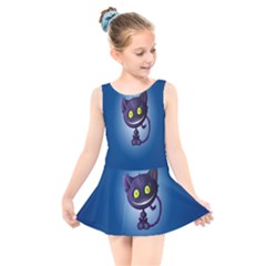 Cats Funny Kids  Skater Dress Swimsuit by Ket1n9