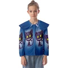 Cats Funny Kids  Peter Pan Collar Blouse by Ket1n9