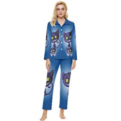 Cats Funny Womens  Long Sleeve Velvet Pocket Pajamas Set by Ket1n9