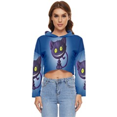 Cats Funny Women s Lightweight Cropped Hoodie by Ket1n9