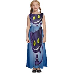 Cats Funny Kids  Satin Sleeveless Maxi Dress by Ket1n9