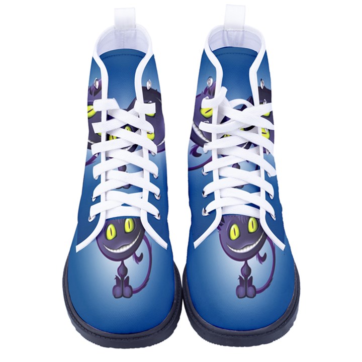 Cats Funny Women s High-Top Canvas Sneakers