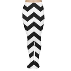 Black And White Chevron Tights by Ket1n9