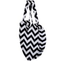 Black And White Chevron Giant Heart Shaped Tote View3