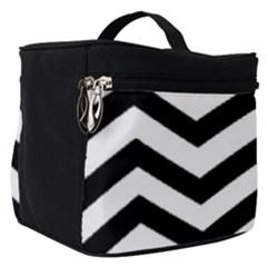 Black And White Chevron Make Up Travel Bag (small) by Ket1n9