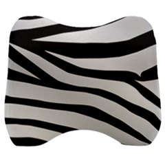 White Tiger Skin Velour Head Support Cushion by Ket1n9