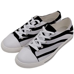 White Tiger Skin Men s Low Top Canvas Sneakers by Ket1n9