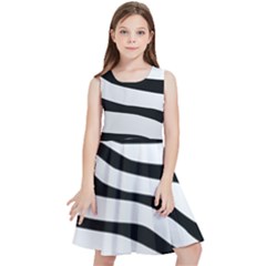 White Tiger Skin Kids  Skater Dress