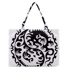 Ying Yang Tattoo Zipper Medium Tote Bag by Ket1n9