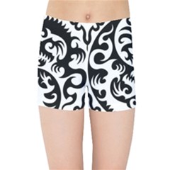 Ying Yang Tattoo Kids  Sports Shorts by Ket1n9