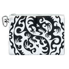 Ying Yang Tattoo Canvas Cosmetic Bag (xl) by Ket1n9