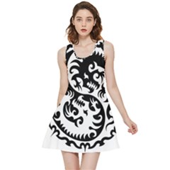 Ying Yang Tattoo Inside Out Reversible Sleeveless Dress by Ket1n9