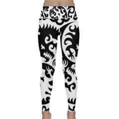 Ying Yang Tattoo Lightweight Velour Classic Yoga Leggings by Ket1n9