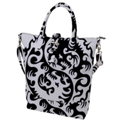 Ying Yang Tattoo Buckle Top Tote Bag by Ket1n9