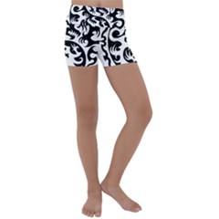 Ying Yang Tattoo Kids  Lightweight Velour Yoga Shorts by Ket1n9