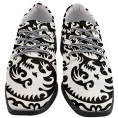 Ying Yang Tattoo Women Heeled Oxford Shoes by Ket1n9