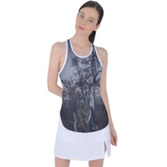 Nature s Resilience: Tierra Del Fuego Forest, Argentina Racer Back Mesh Tank Top by dflcprintsclothing