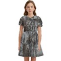 Nature s Resilience: Tierra del Fuego Forest, Argentina Kids  Bow Tie Puff Sleeve Dress View1