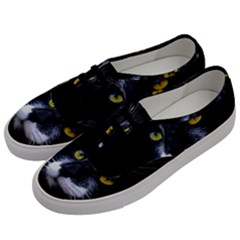 Face Black Cat Men s Classic Low Top Sneakers by Ket1n9