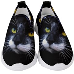 Face Black Cat Kids  Slip On Sneakers by Ket1n9