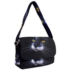 Face Black Cat Courier Bag by Ket1n9