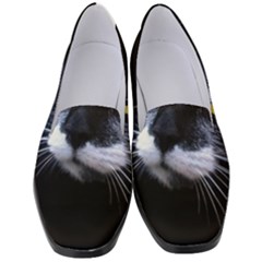 Face Black Cat Women s Classic Loafer Heels by Ket1n9