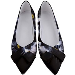 Face Black Cat Women s Bow Heels by Ket1n9