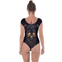 Art Fiction Black Skeletons Skull Smoke Short Sleeve Leotard  View2