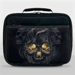 Art Fiction Black Skeletons Skull Smoke Lunch Bag by Ket1n9