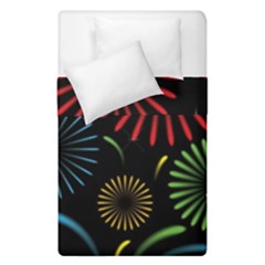 Fireworks With Star Vector Duvet Cover Double Side (single Size) by Ket1n9