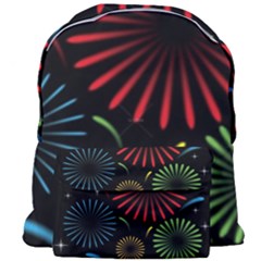 Fireworks With Star Vector Giant Full Print Backpack by Ket1n9