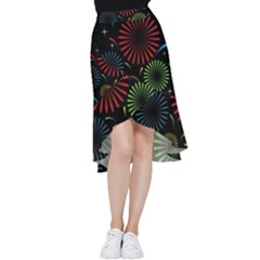 Fireworks With Star Vector Frill Hi Low Chiffon Skirt by Ket1n9