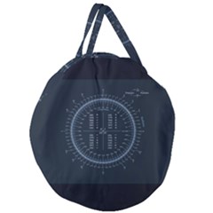 Minimalistic Knowledge Mathematics Trigonometry Giant Round Zipper Tote by Ket1n9